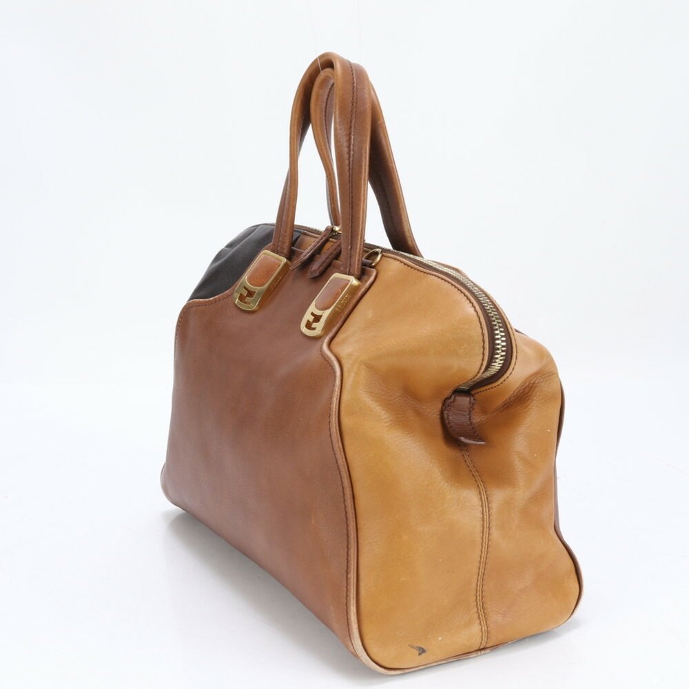 Fendi Chameleon Leather Handbag Tote Genuine Brown Women's - Picture 3 of 15